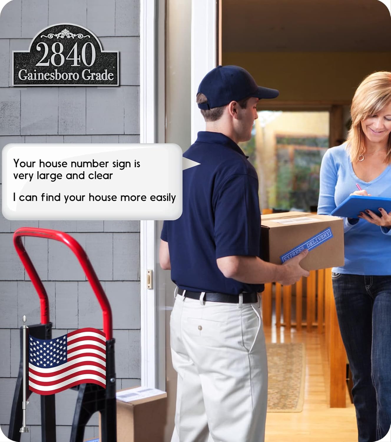 Persoanlized Address Plaque Cast Metal - 15" x 8 '' Hand-Carved Address Sign,House Number Plaque Sign,House Address Numbers for Outside House,Apartment,Street,Garage,Drive Way Large Options (Rose Gold)