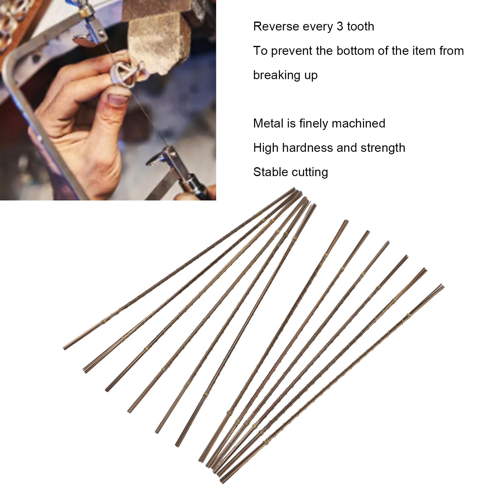 144 piezas de hojas de sierra para perforaciones de joyería, dientes en espiral 3/0, hojas de sierra metálicas para joyería de madera y trabajos en metal.
