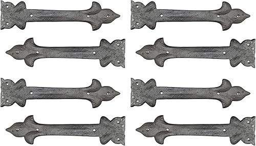 Miniatura 2 de Adonai Hardware Adonijah - Correa de hierro fundido antiguo con bisagra en T (7.9 pulgadas x 2 unidades, níquel cepillado antiguo) para puertas de