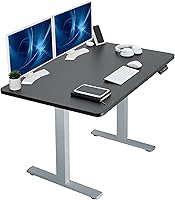 Vista 139 de VIVO DESK-KIT-1B7N-36 - Escritorio eléctrico de pie rústico de 71 x 36 pulgadas, ajuste de altura de memoria, serie 1B, marco negro con parte