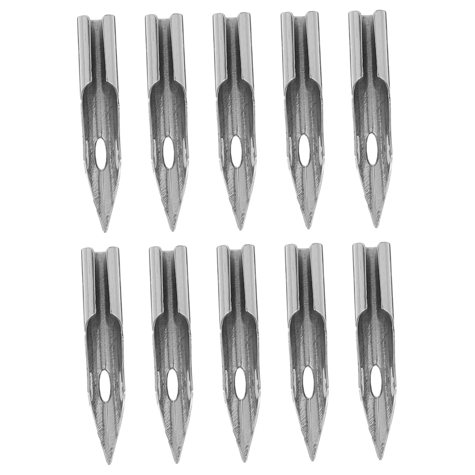 Veemoon 10pcs Metal Fountain Pen Nibs 0.28mm Calligraphy Pen Tips for Dip Manga Drawing Replaceable Nibs Smooth Writing Experience