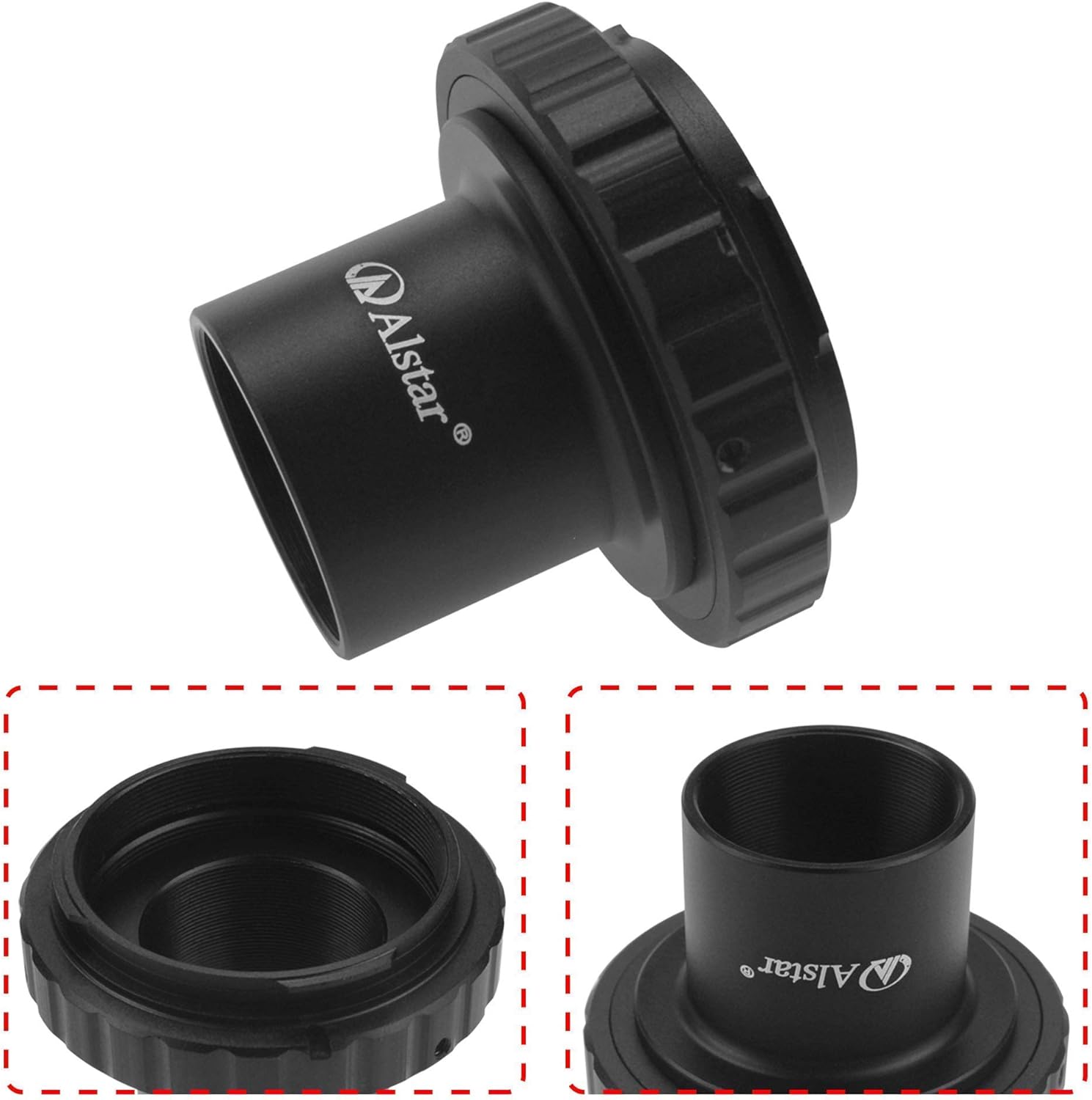 Alstar Pentax-k T-Ring and M42 to 1.25" T-Adapter - Bundle with - T2 8.10.20.40 Extension Tube Kit