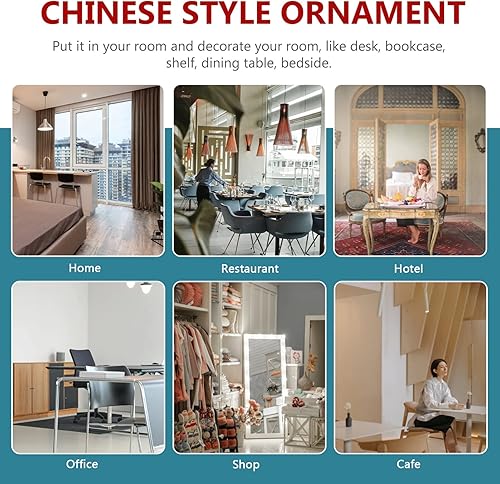 Vista 2 de BESPORTBLE CAI Shen - Estatua de Feng Shui, dios de la riqueza, 2.5 x 3.5 pulgadas, adornos de resina de la suerte de Zhaocai para sala de estar