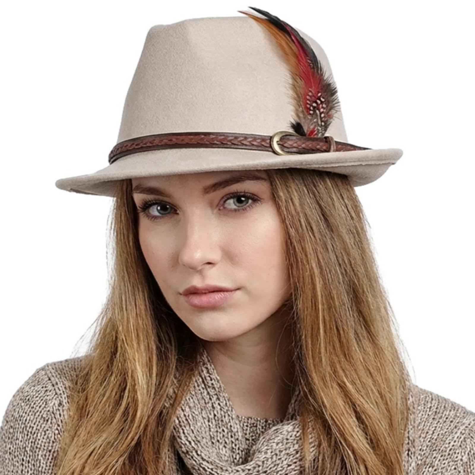 Chapeau Fedora de qualité supérieure pour homme et femme, chapeau d'hiver classique en feutre, jazz à bord court réglable avec ceinture et plumes