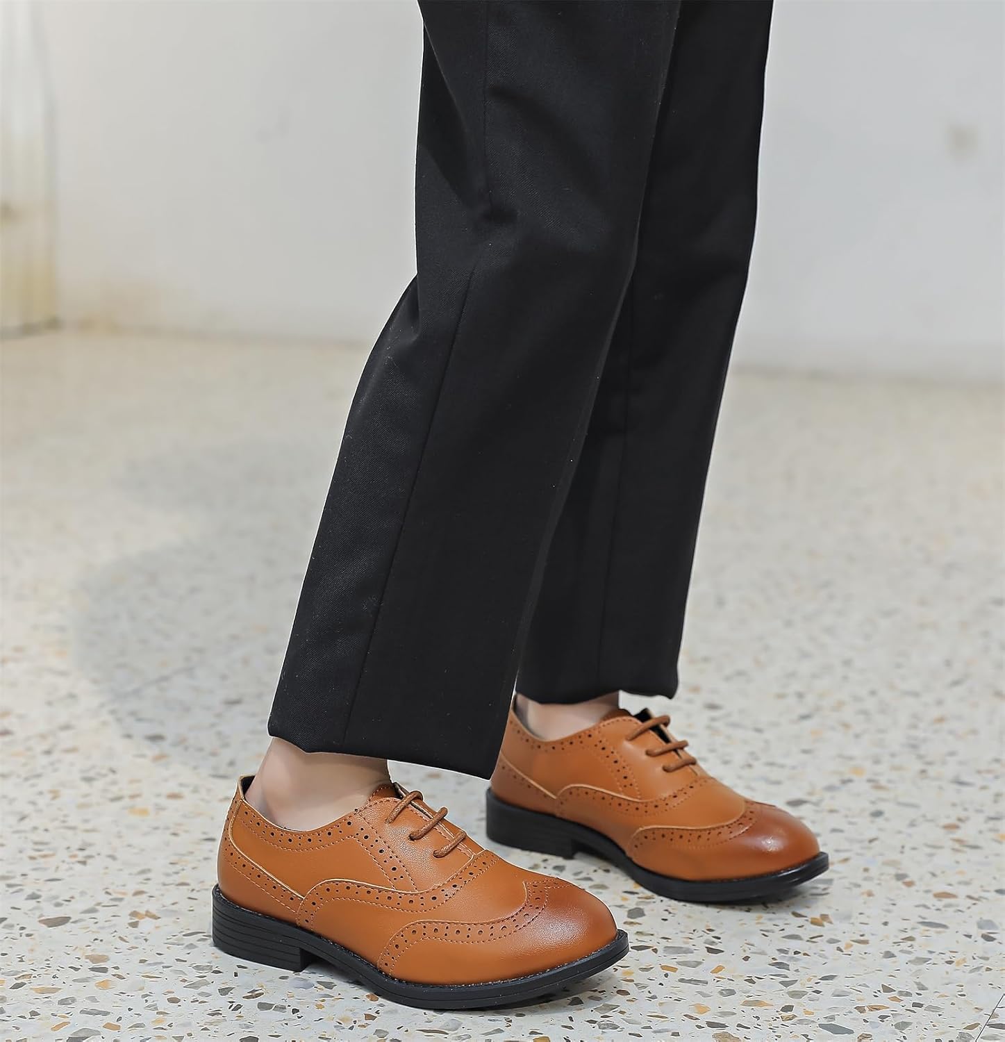 [PPXID] ピピシダ 革靴 子供 ローファー 男の子 フォーマルシューズ レースアップ 柔らかい 歩きやすい 通学 入学式 卒業