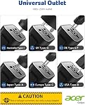 Universal Travel Plug Adapter 2 Pack - Black