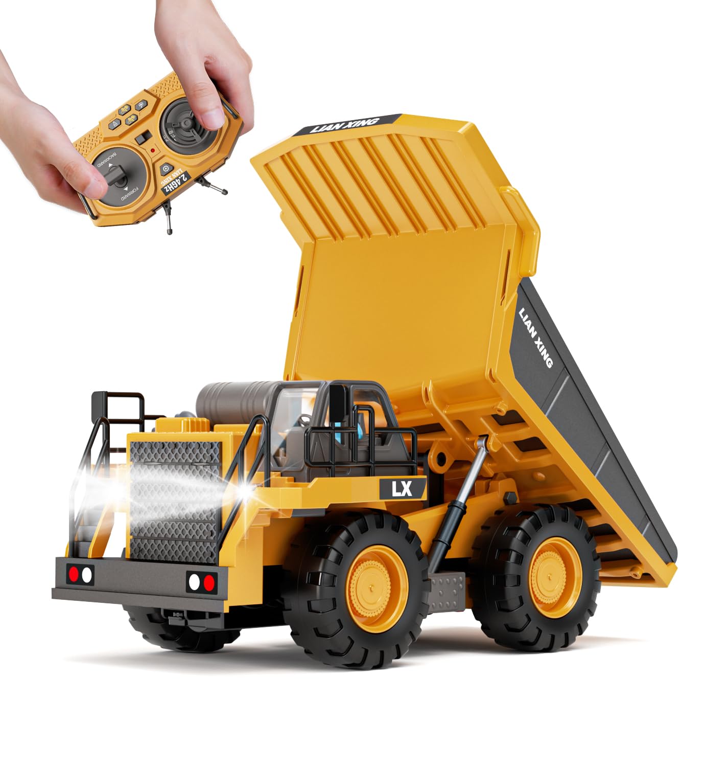 28°C RC Dump Truck Toy, Remote Control Dump Truck with Metal Bed & Light & Sound, Construction Vehicle Toys Trucks for Boys Age 6-8 8-12 13+ Year Old, Christmas Birthday Gift for Kids (B0CL98RT3M) Amazon Price History, Amazon Price Tracker