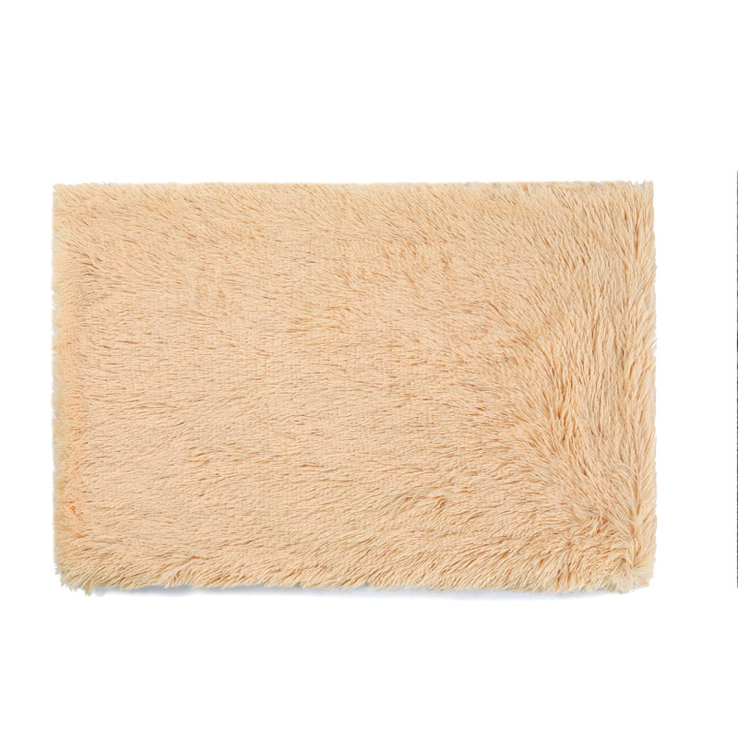 Fluffy Pet Blanket Faux Fur Soft Fleece Dog Blankets 100x80cm Washable Puppy Throw Blanket Self-Warming Quilt Sleeping Mat for Large Dogs Cats Pets,Beige