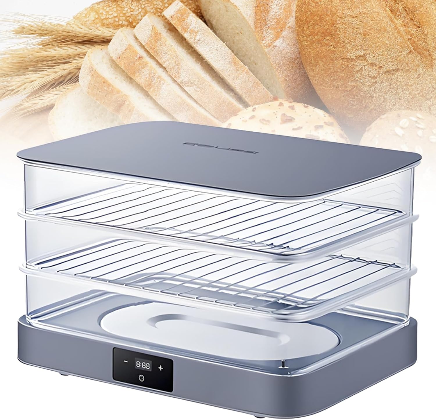 Professional 40L Home Bread Proofing Box, Adjustable Temperature & Humidity for Consistent Results, Large Inner Cavity Fits Multiple Loaves