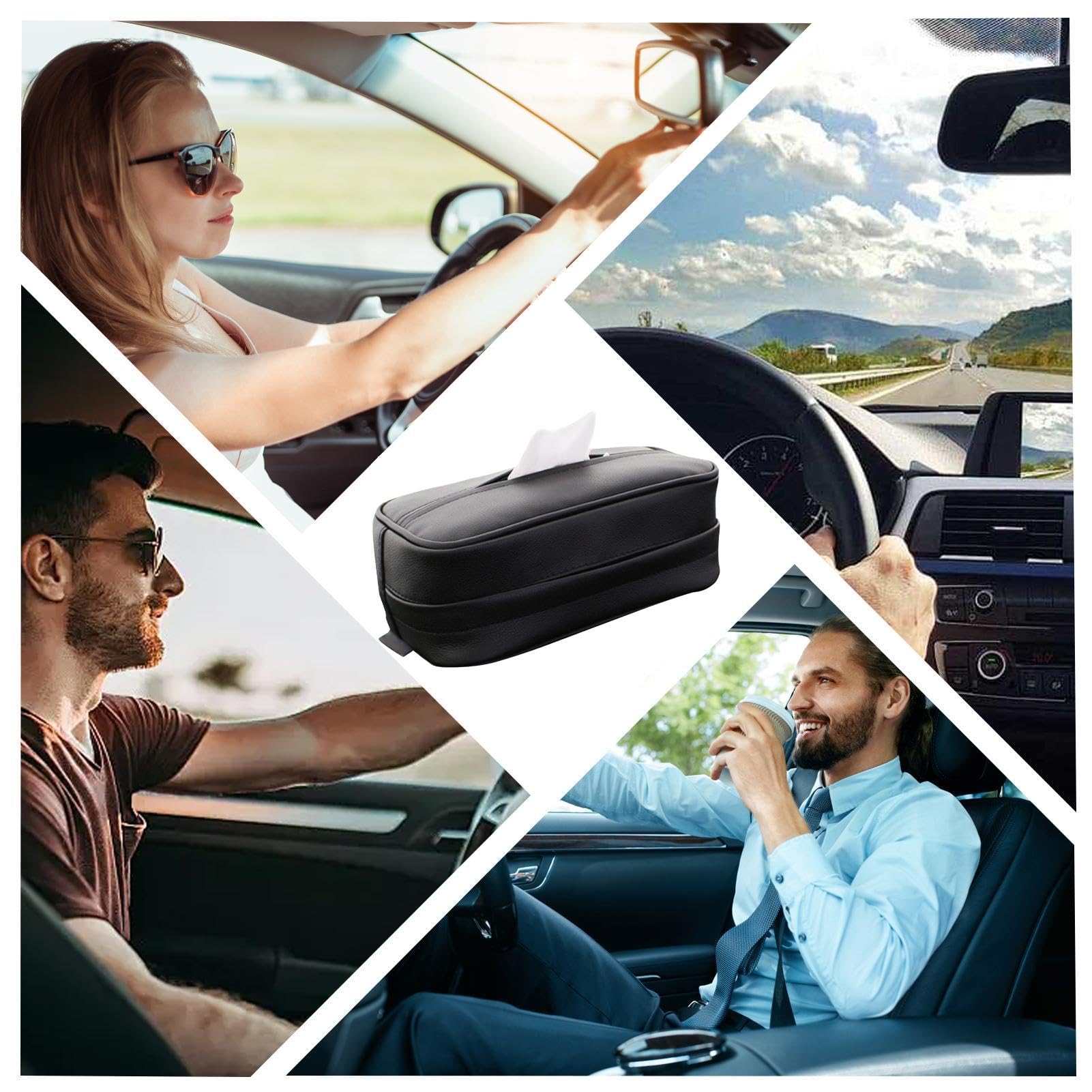 Stoffspender Für Auto - 2-in-1 Aufbewahrungsbox Mit Müllfunktion (33x27cm)