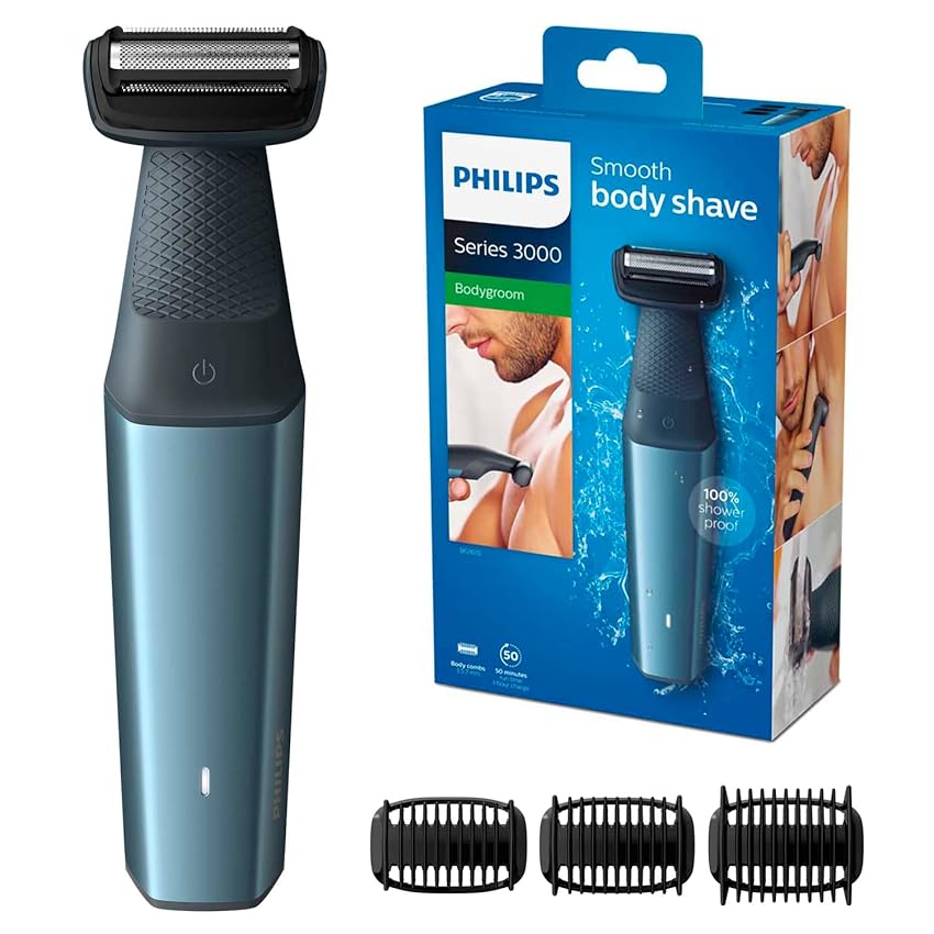 Immagine del prodotto Philips BG3015/15 Bodygroom Series 3000 - Rasoio Corpo Wet&Dry, Utilizzabile Sotto la Doccia - Rasoio prettamente per uomini, in grado di rasare anche le parti intime delicate