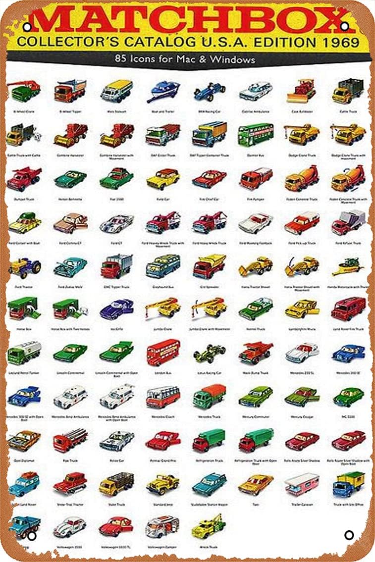 1969 Vintage Matchbox Collector's Catalog Toy Car Poster