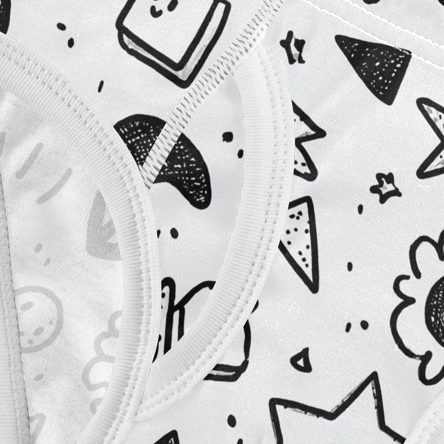 visesunny Pencil Star Symbol Boys Underwear Cotton Printed Toddler Soft Training Briefs Size 2T-8Y for Kids