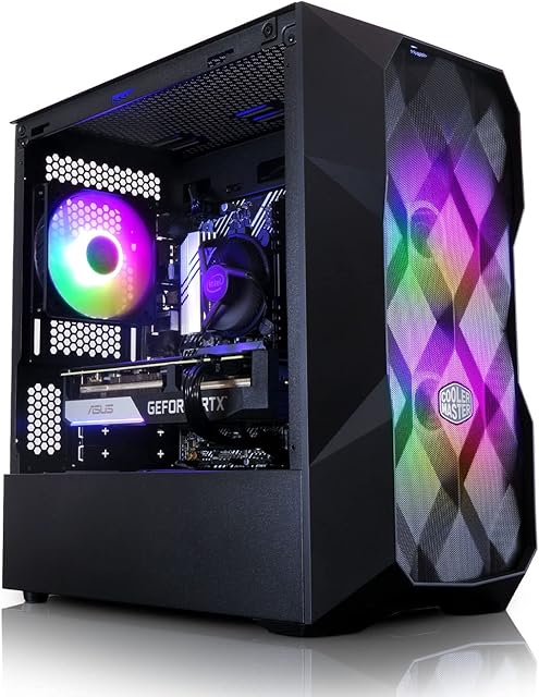  | Gaming PC, Desktop PC, Intel 11400F 4.4GHz Six Core, H510M Motherboard, Asus Dual RTX 3060 Ti 8GB LHR, 16GB 3200MHz, 1TB Gen3 NVME SSD, TD300 RGB Glass Case, Wifi, PC Gaming with Windows 11