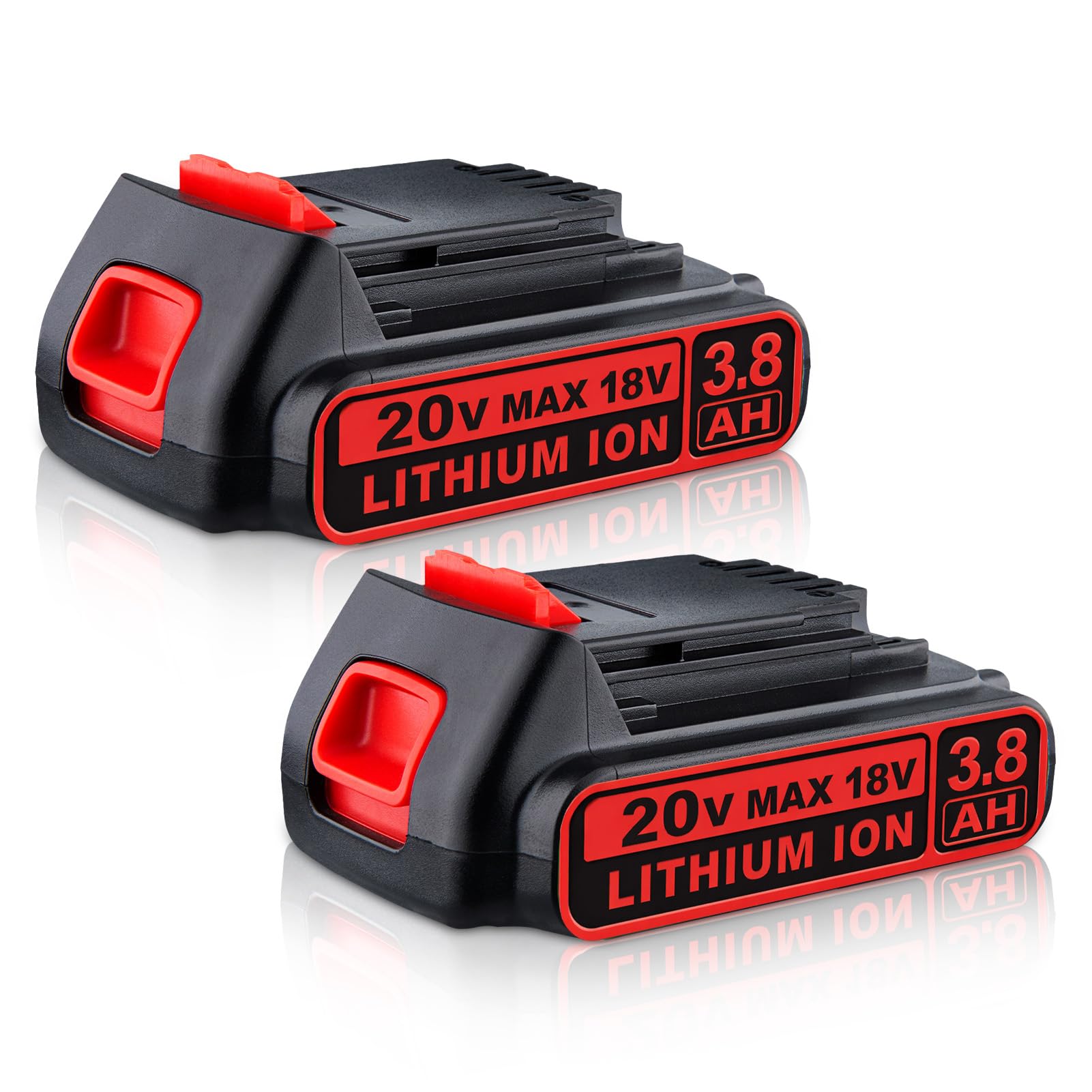 Upgraded 3.8Ah 20V LBXR20 Lithium Battery Replacement for Black