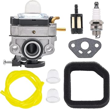 753-06258A Carburetor for Ryobi RY251PH RY252CS RY254BC 2 Cycle 25cc Engine Cultivator String Trimmer Edger with 560873001 Air Filter Tune-Up Kit