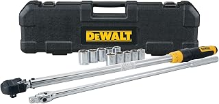 DEWALT 12-Piece Torque Wrench Set 50-250 FT-LB, 1/2" Drive Tire Change Kit with Case - DWMT45012