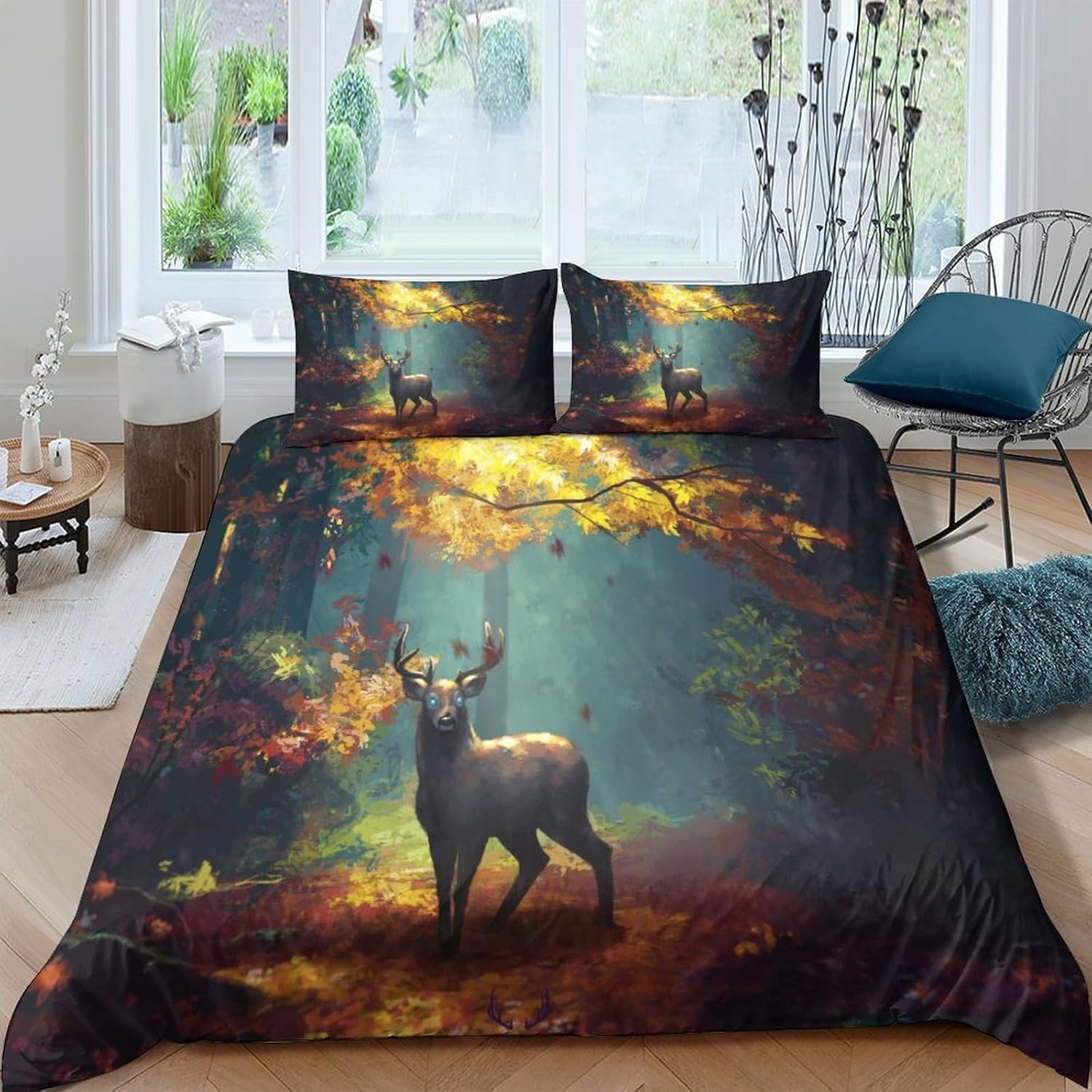 Housse de couette 260x240 wapiti pour une ambiance chalet nature