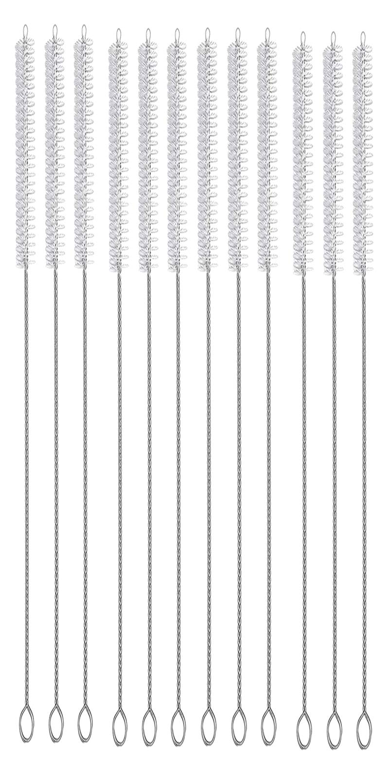 YTM 12 Pcs Stainless Steel Nylon Thin Pipes Drinking Straw Cleaning Brushes | Test Cleaning Brush Nylon Bristles |Sliver-White Pack of 12 (B08SBM1W9V) Amazon Price History, Amazon Price Tracker