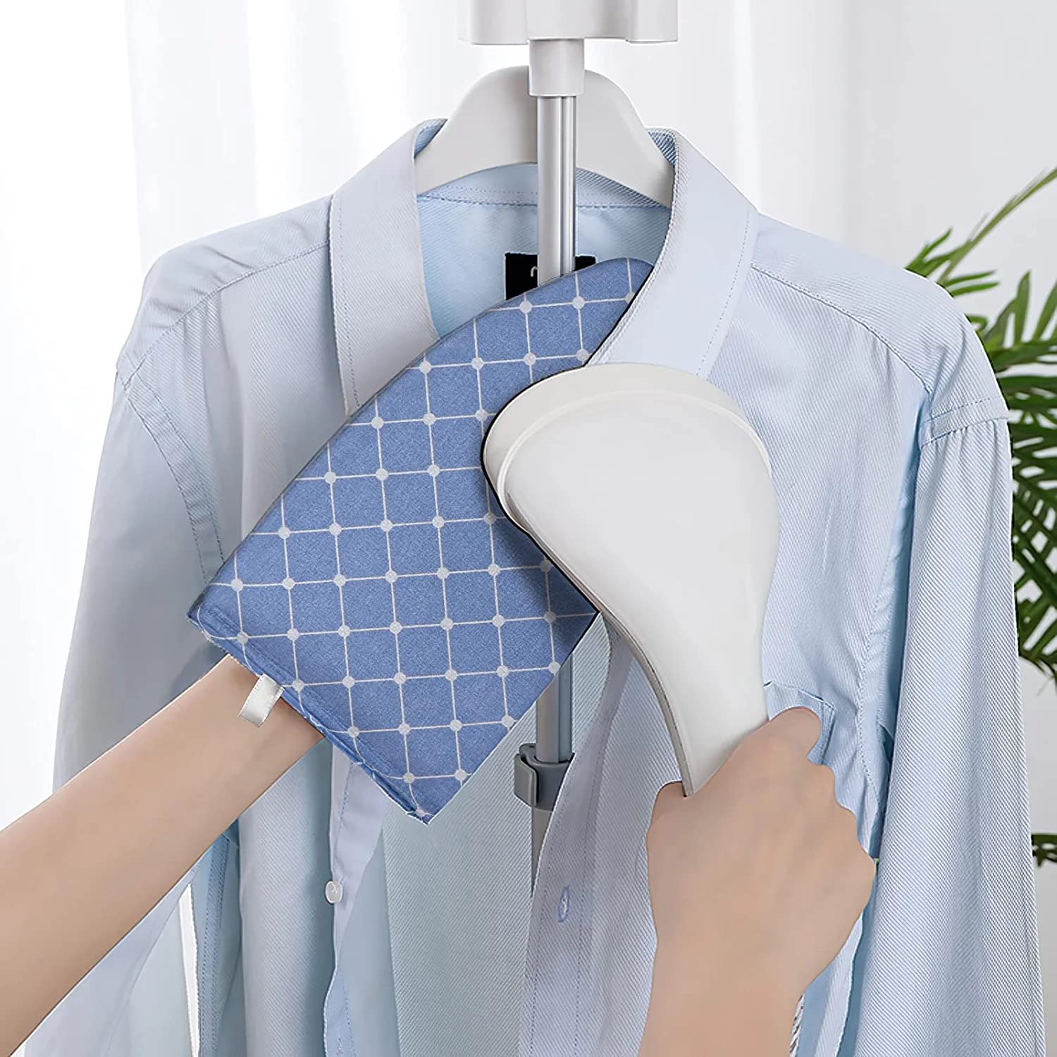 QUDDY Garment Steamer Ironing Glove Portable Handheld Mini Steam Ironing Board Waterproof Anti Steam Mitt with Finger Loop Heat Resistant Complete Care Protective Garment Steaming Mitt-image-49