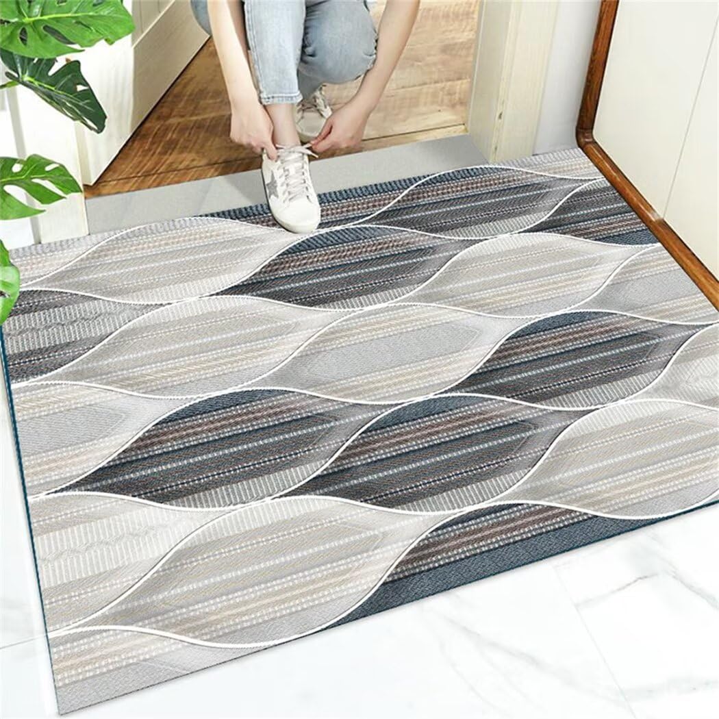 Tapis de damier rétro gris au tissage haut de gamme et douceur incomparable