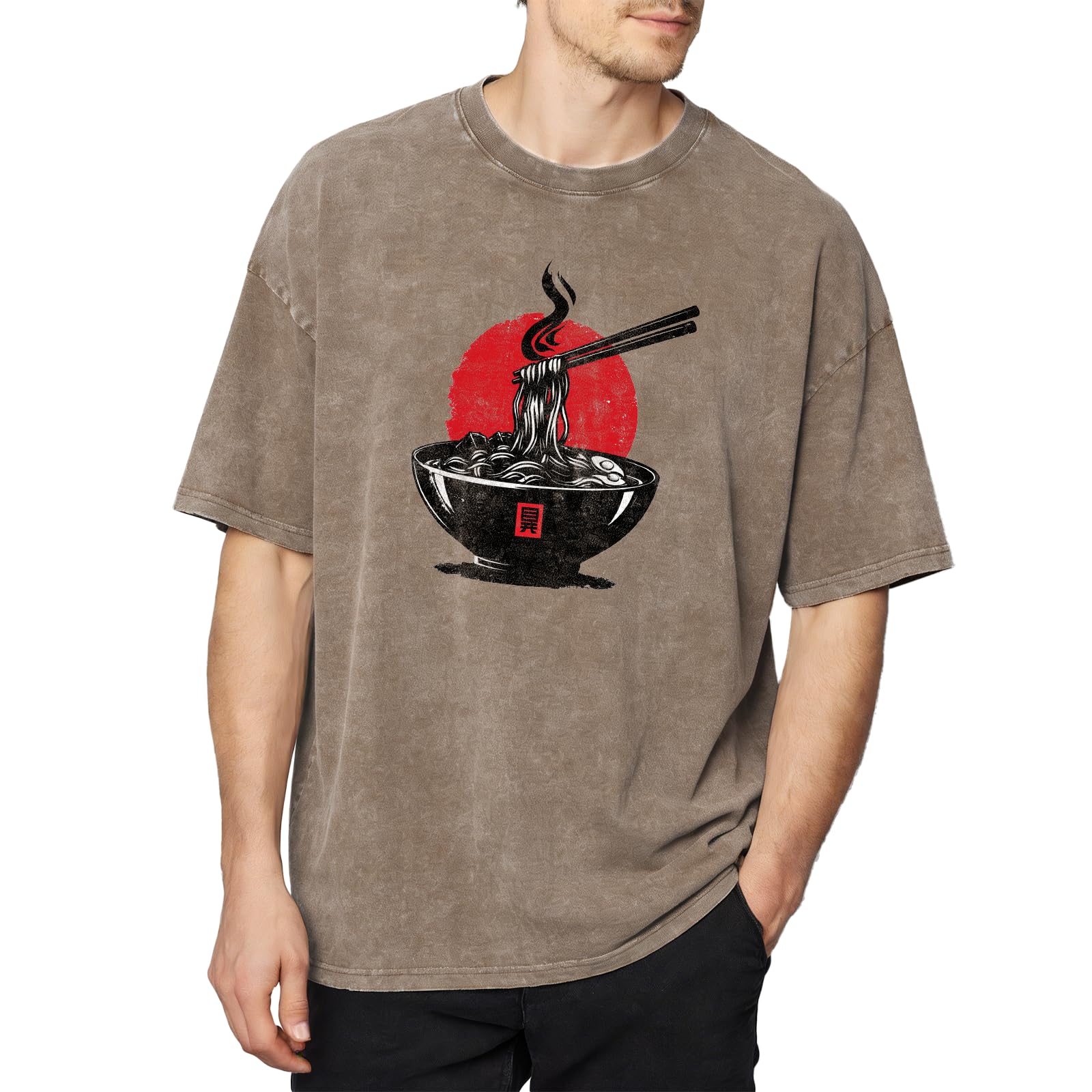Street Graphic Shirts for Men Solid 100 Cotton Acid Washed Mens Oversized Summer Gym Apparel