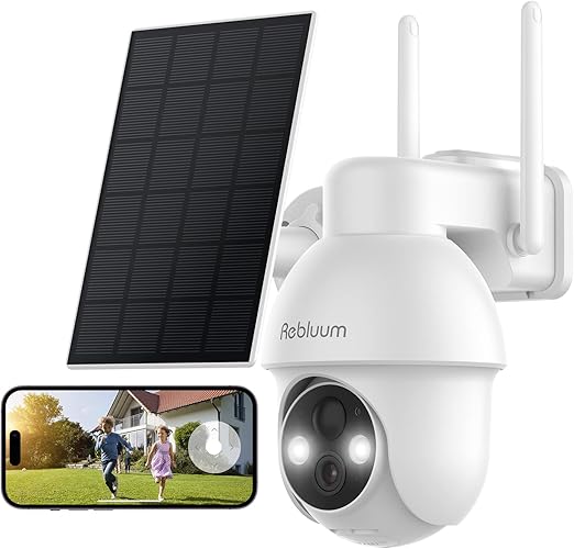 Rebluum Security Camera Wireless Outdoor, 2K Solar
