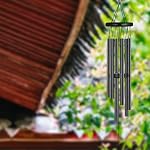 Chime à vent, Chimes à vent classique pour l'extérieur intérieur Décor Tonalités mélodiques douces Chime pour jardin Patio Balcon et maison - 29 De pouce avec 6 Tubes & DIY Pendentifs pour jardin extérieur Patio Decor