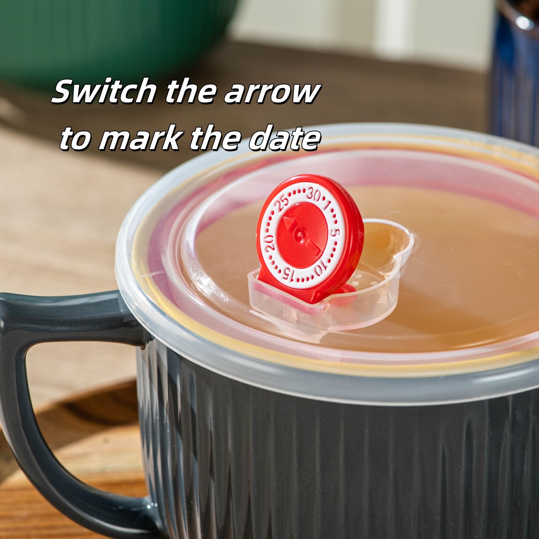 Tazón de sopa de cerámica con asa y tapa, jumbo de 38 onzas para microondas para ramen, juego de 2 | Taza de sopa con mango en D ancho y cómodo para fideos, avena, ensalada, recipiente de sopa para almacenamiento de sobras