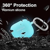 Vista 432 de Funda para AirPods Pro con kit de limpieza, funda de silicona suave para Apple AirPod Pro de 1ª/2ª generación, accesorios de funda AirPods Pro/Pro 2