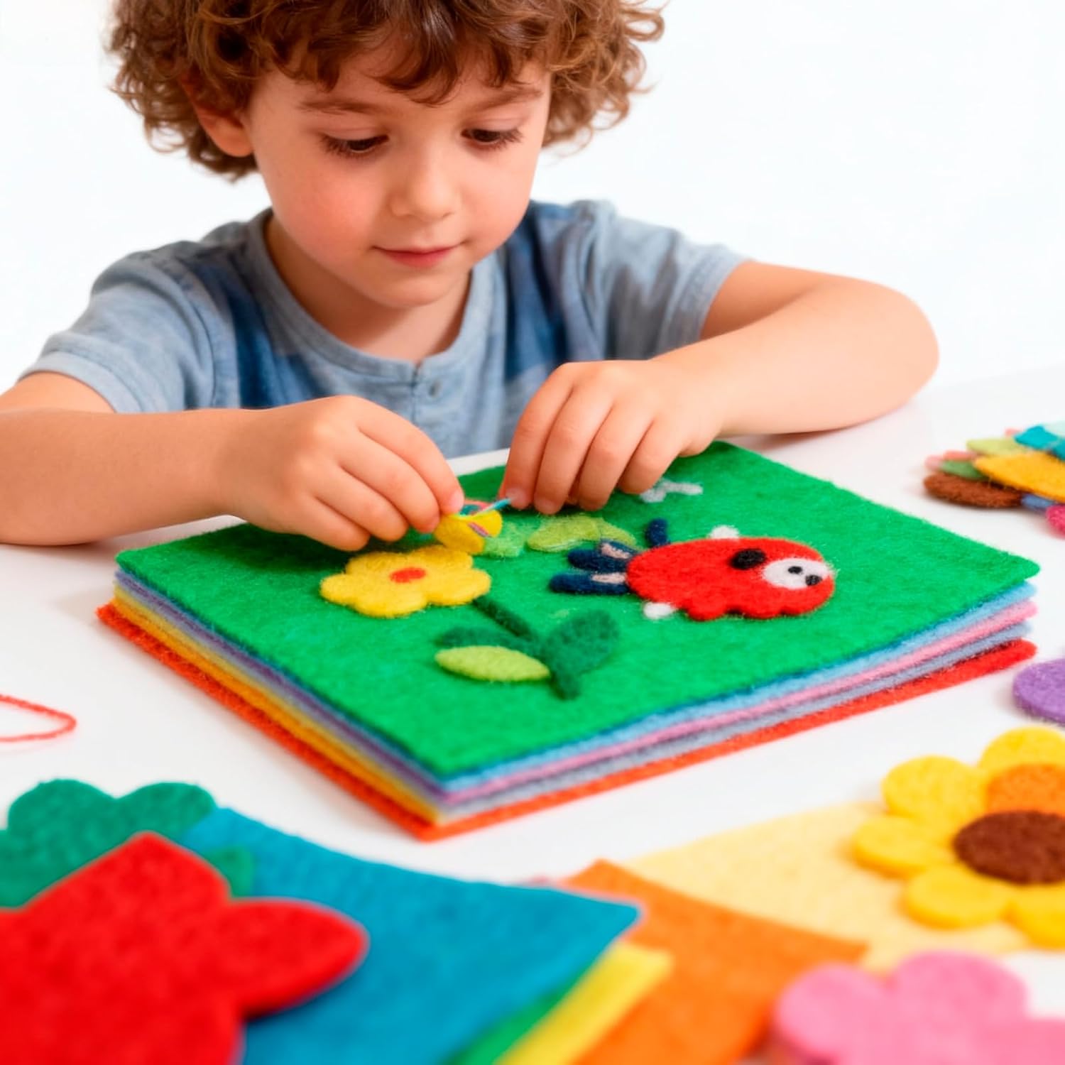 120 Pcs Craft Felt Sheets, 12 x 12 inch Soft Felt Squares for Crafts - 40 Assorted Colors Bulk Felt Fabric Sheets, Non-Woven DIY Craft Felt for Sewing, Patchwork, School & Holiday Decorations