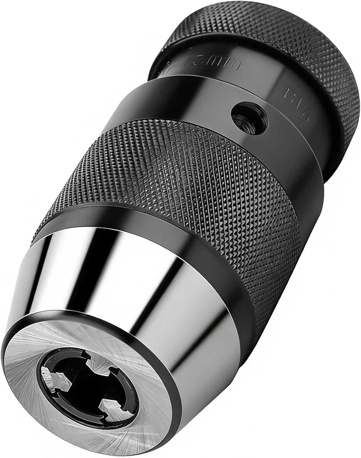 B16 Drill Chuck 1/2 Inch 1-13 mm Self-Tightening Chuck Steel Keyless Chuck for Column Drill, Milling Machines and Lathes