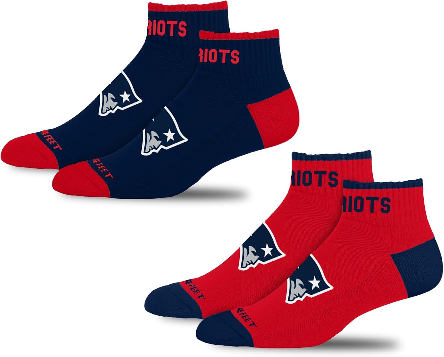 For Bare Feet NFL Unisex Kids Front and Center 2 Pack Team Colors