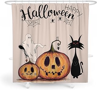Halloween Shower Curtain Ghost Shower Curtains for Bathroom Goth Spooky ...