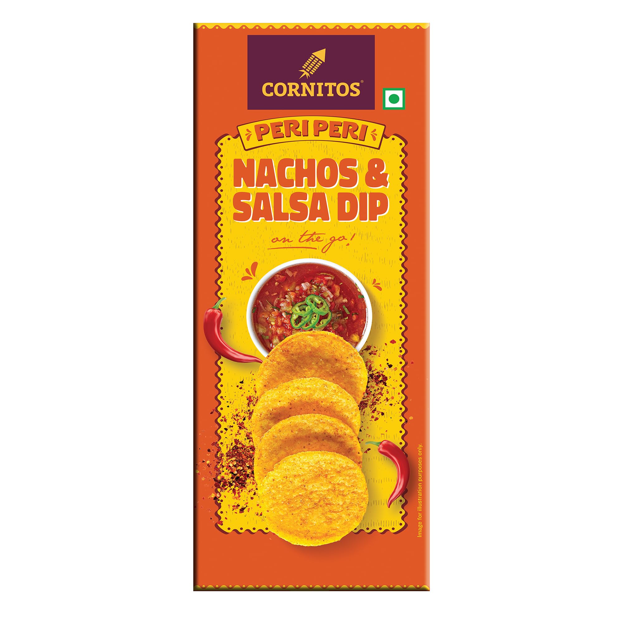 Cornitos Peri Peri Nachos and Salsa Dip Tray 75 g