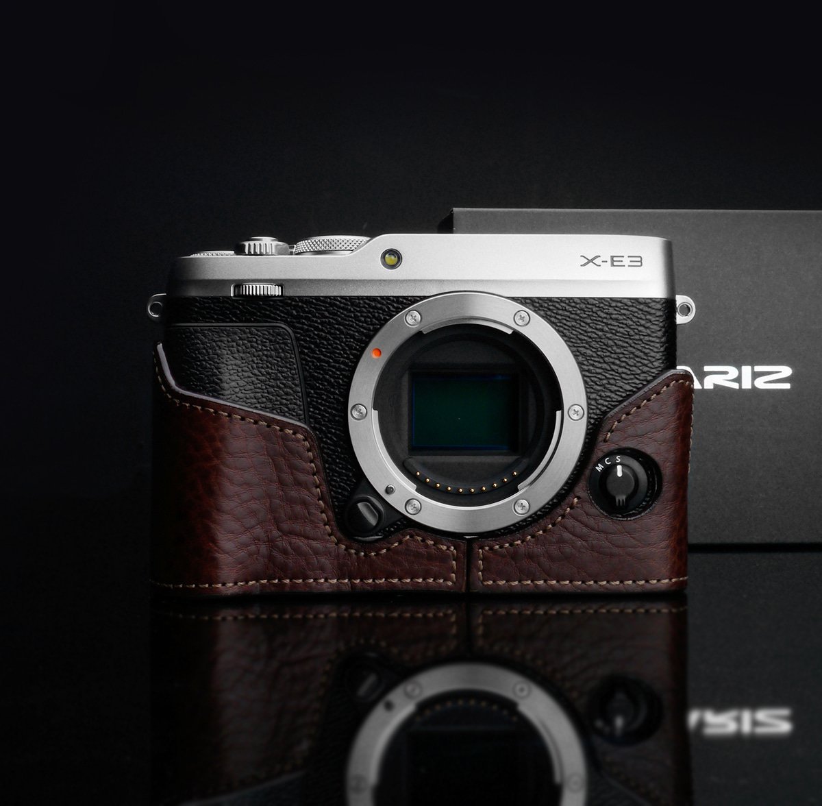 Amazon | Gariz xs-chxe3br Genuine Leather Half Case for Fuji xe3 x