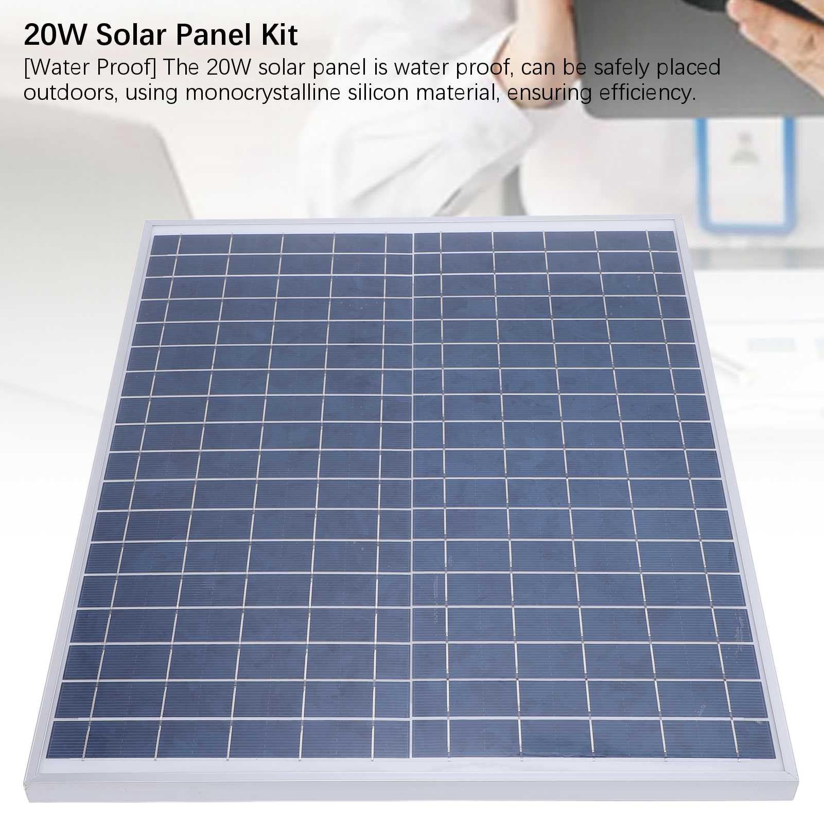 Cryfokt Pannello Solare Monocristallino Portatile con Telaio in Alluminio