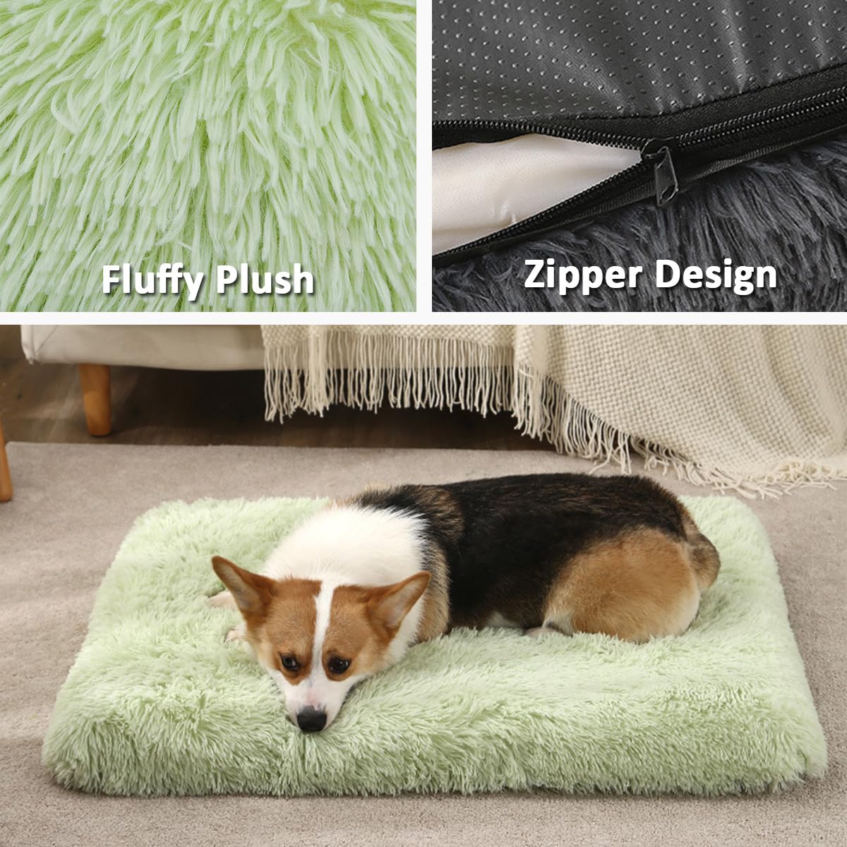 Dickes Plüsch-Hundebett, beruhigender Schwamm, Katzenunterlage