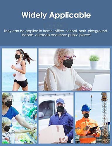 Miniatura 28 de Cubrebocas KN95, 30 unidades de cubrebocas de seguridad de 5 capas, eficacia del filtro ≥95%, contra PM2.5 Blanco,Negro -,Azul,Morandi