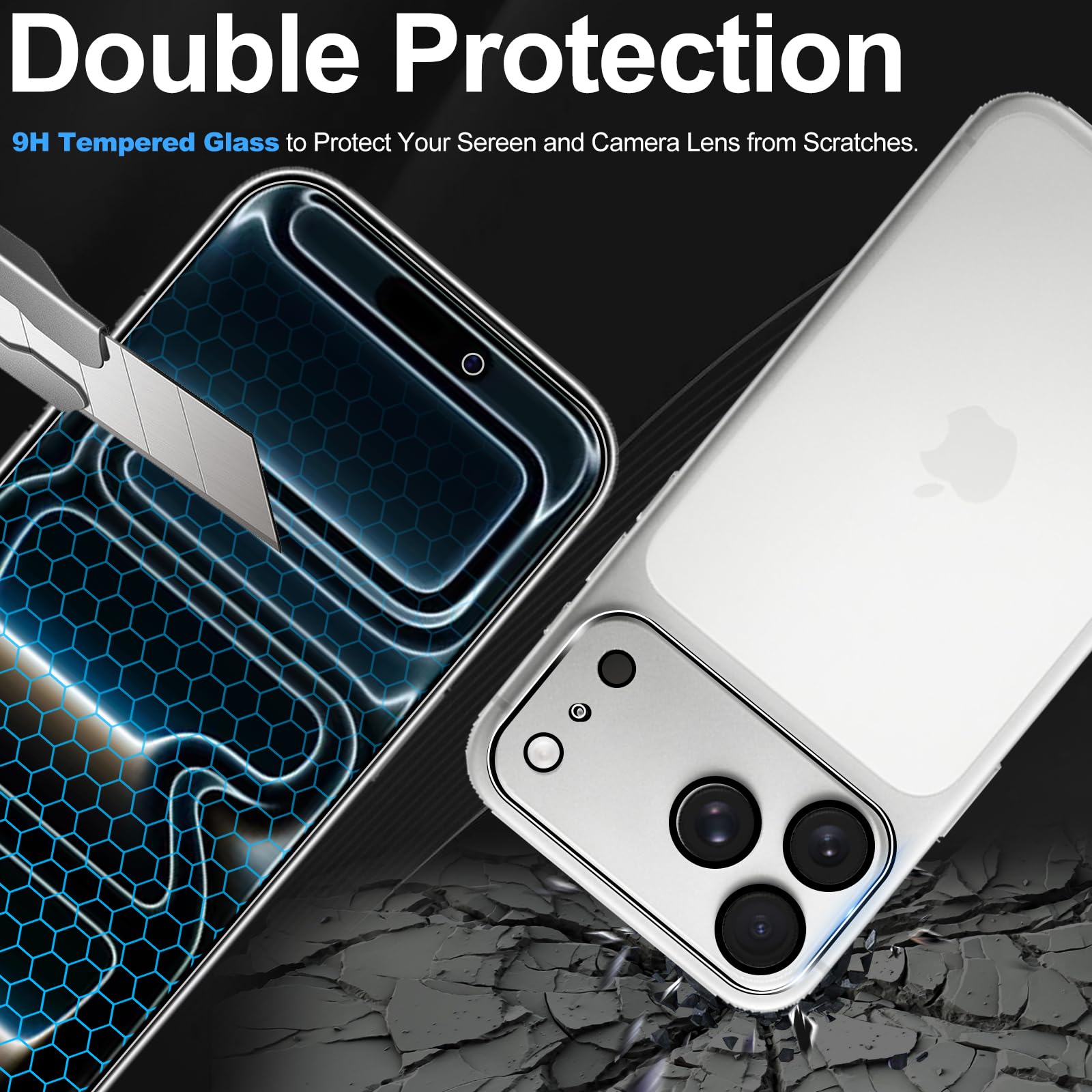Kit POHYPYZ Di 2+2 Pellicole Privacy Per IPhone 17 Pro Max – Vetro 9H + Protezione Obiettivo