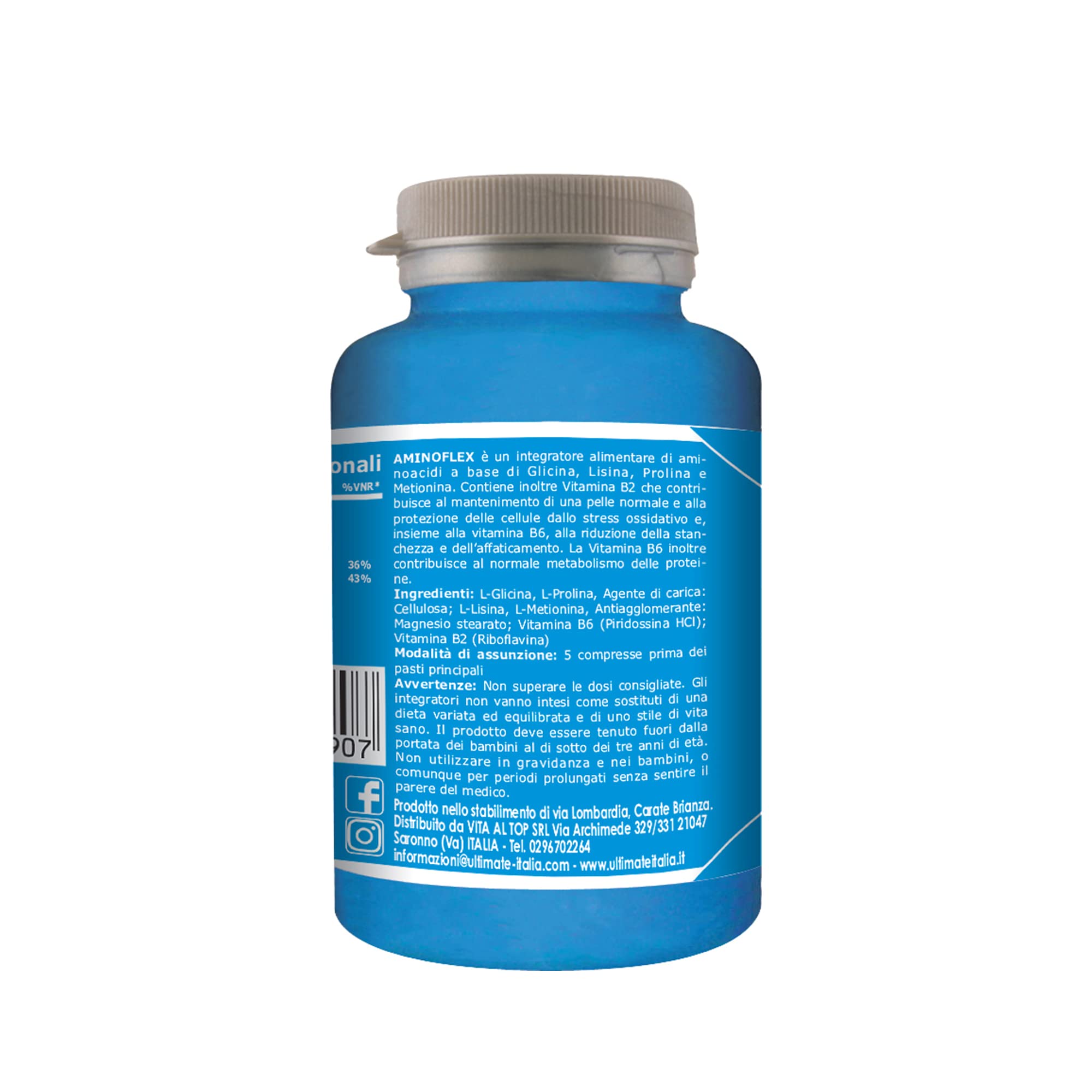 Ultimate Italia Aminoflex - Aminoacidi con Vitamine, 100 Compresse