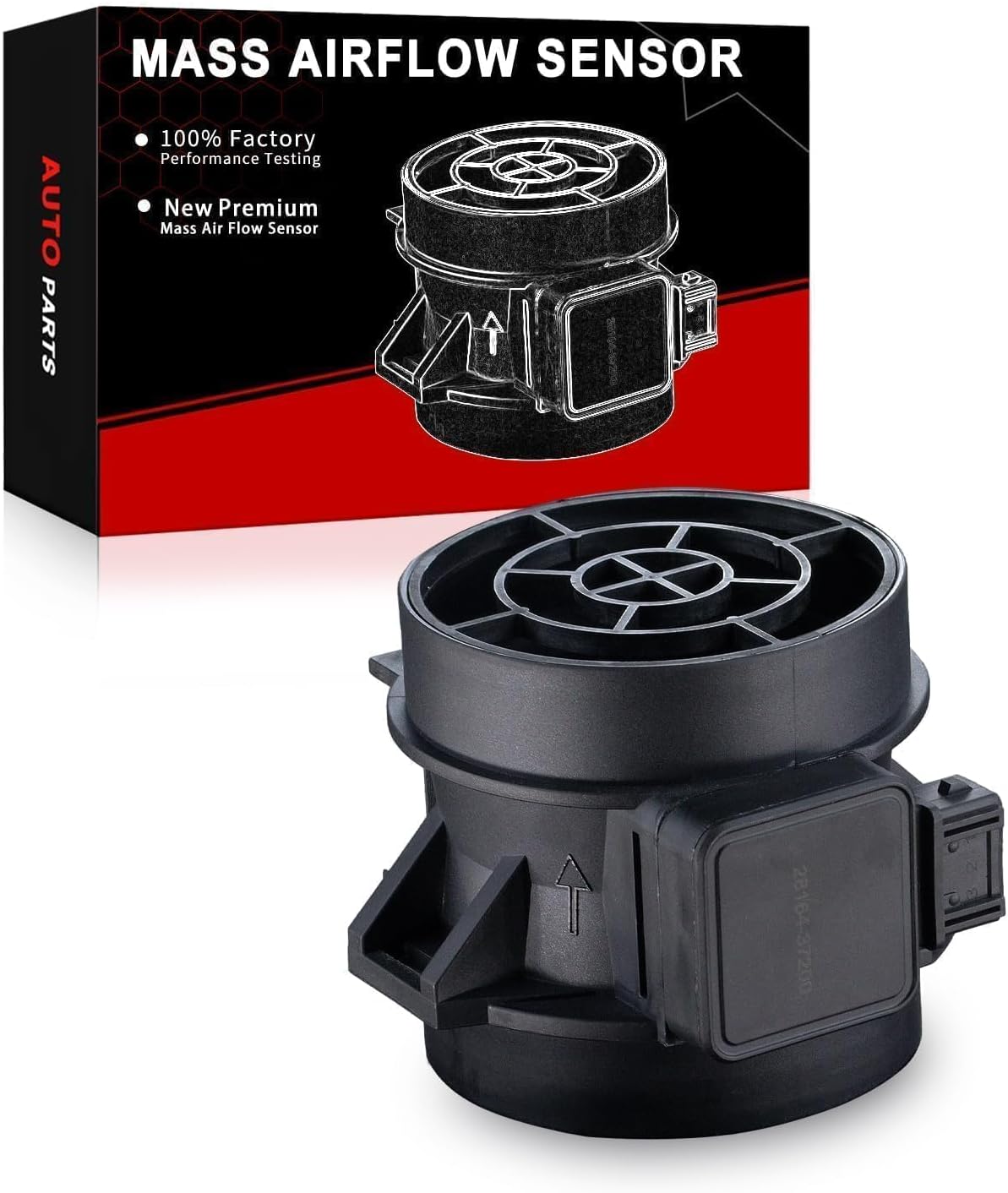 Mass Air Flow Sensor Meter MAF Compatible for:-Hyundai Tucson 2005-2009, Tiburon 2003-2008, Sonata 2001-2005, Santa Fe 2001-2006 for:-Kia Optima 2001-2006, [6Cyl 2.5L 2.7L] Replace# 28164-37200