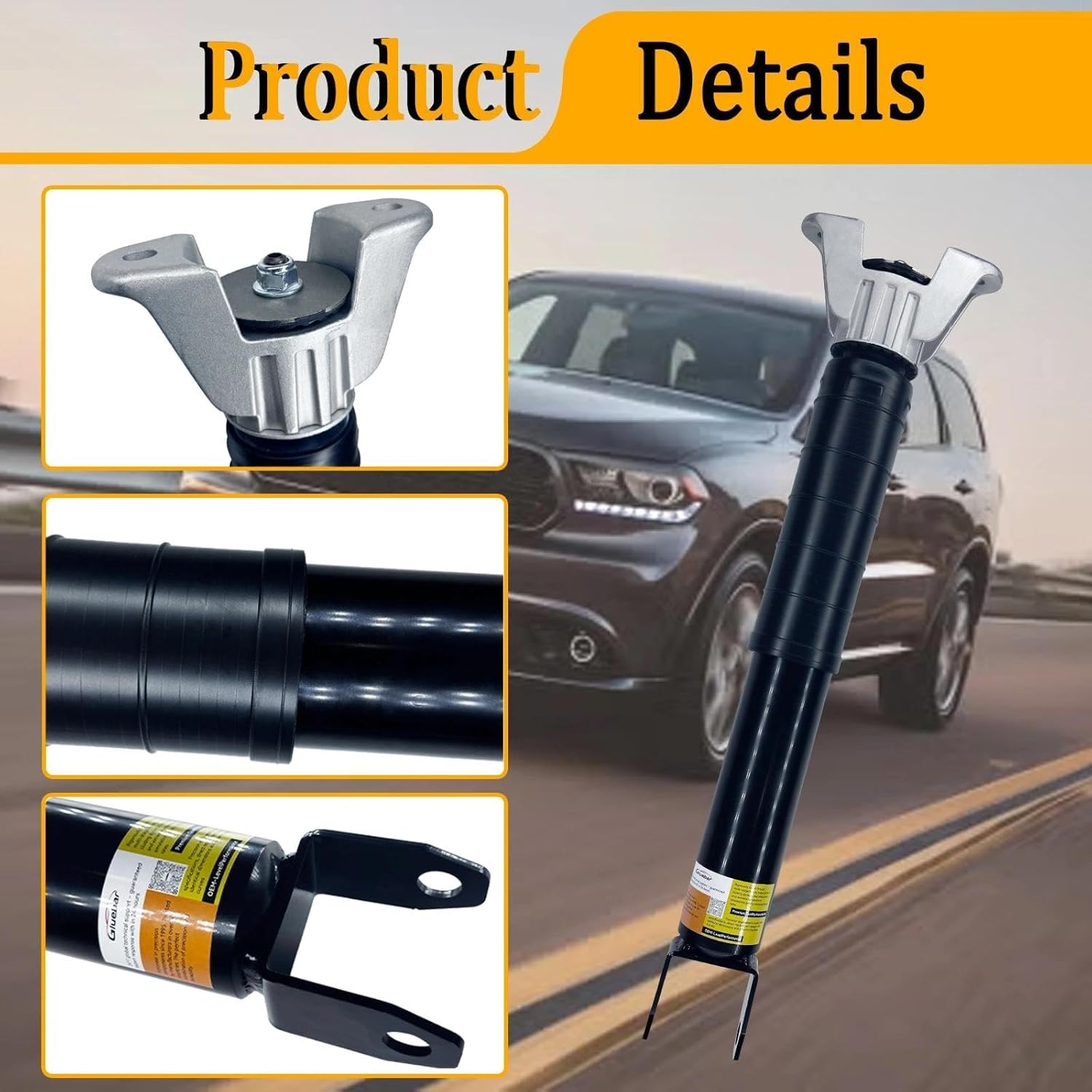 68311287AA 68223791AE Rear Pair Shock Absorber Compatible with Dodge Durango 2014-2023, AWD, 4-Door, Sport Suspension,4-Door, Driver and Passenger Side,Replace 68223791AB 68223791AC