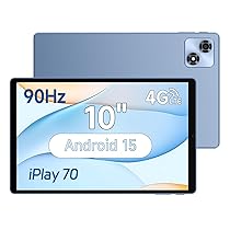 ALLDOCUBE iPlay 70, Tablet 10 Pollici Android 15, 12 (4+8) GB + 128 GB, Processore Octa-Core, 90 Hz, Schermo IPS 1280×800, 6000 mAh, GPS, LTE, SIM+WIFI6, Blu