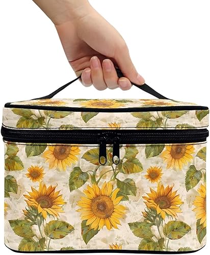 Vista 89 de doginthehole Bolsa de maquillaje, bolsa de cosméticos de viaje, bolsa de aseo portátil grande, organizador de accesorios para mujeres y niñas