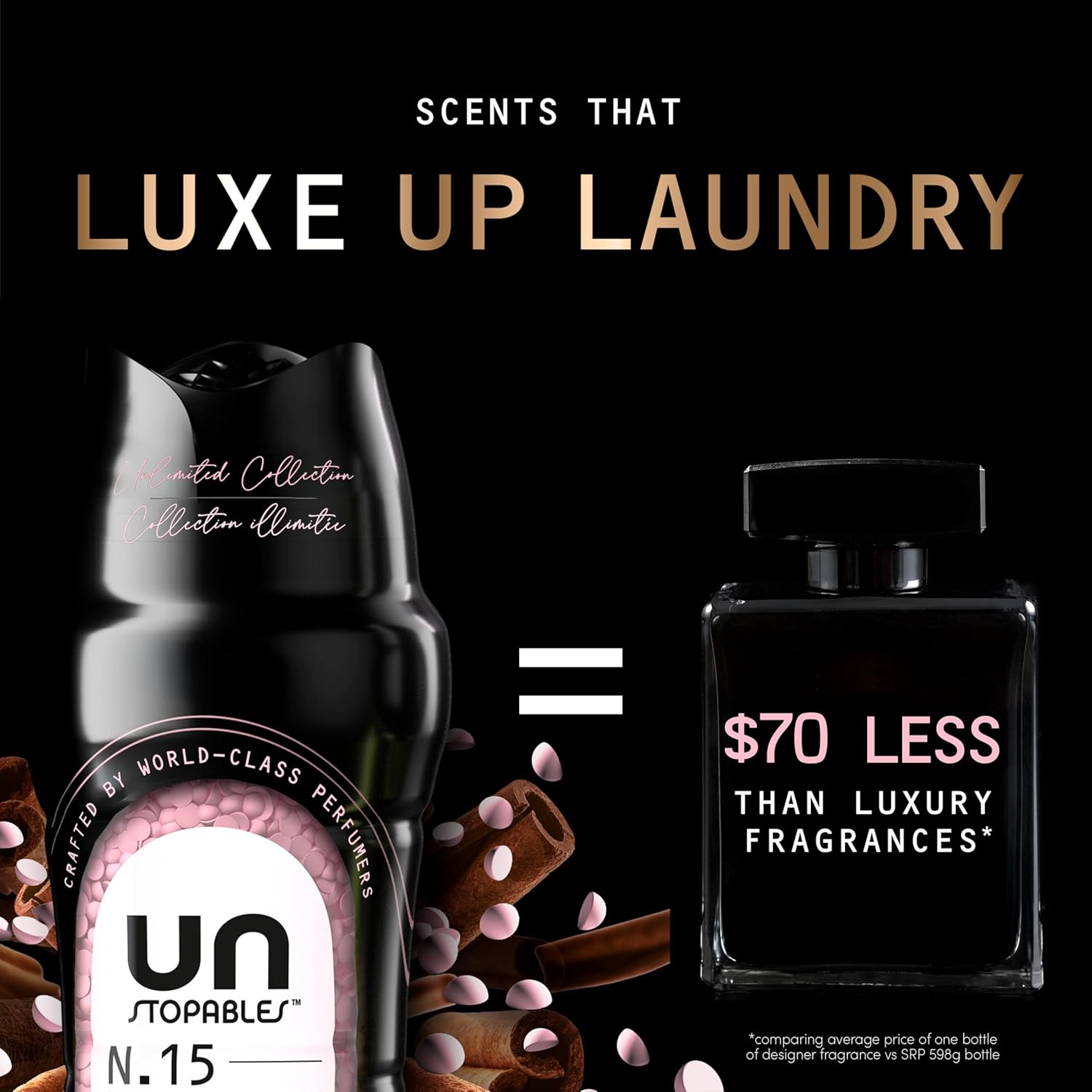 Downy Unstopables Unlimited Collection In-Wash Laundry Scent Booster Beads, No. 15, Fine Fragrance, Long-Lasting Fresh Scent Beads, 303 g - Image 2