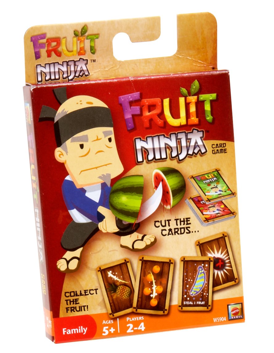 Mattel Ninja Fruit – Juego De Cartas Y Espadas Para Cortar Fruta – Diversión Para 2 A 4 Jugadores Desde 5 Años