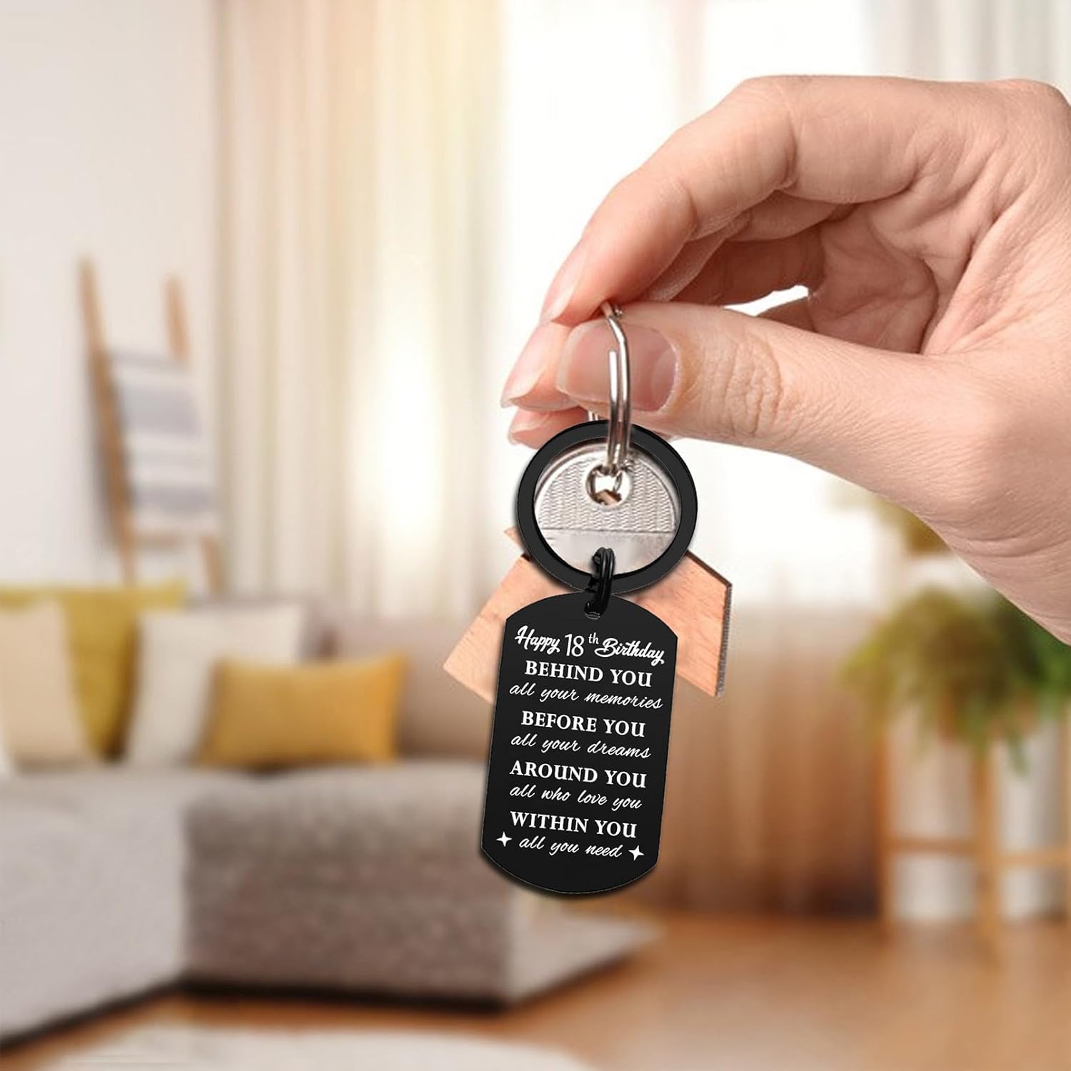 Yobent Happy 18th Birthday Gifts for Boys Girls Him Her, 18 Years Old Bday Keychain, 18th Birthday Decorations for Men Women, Born In 2008 Bday Present, 18 Decor - Image 6