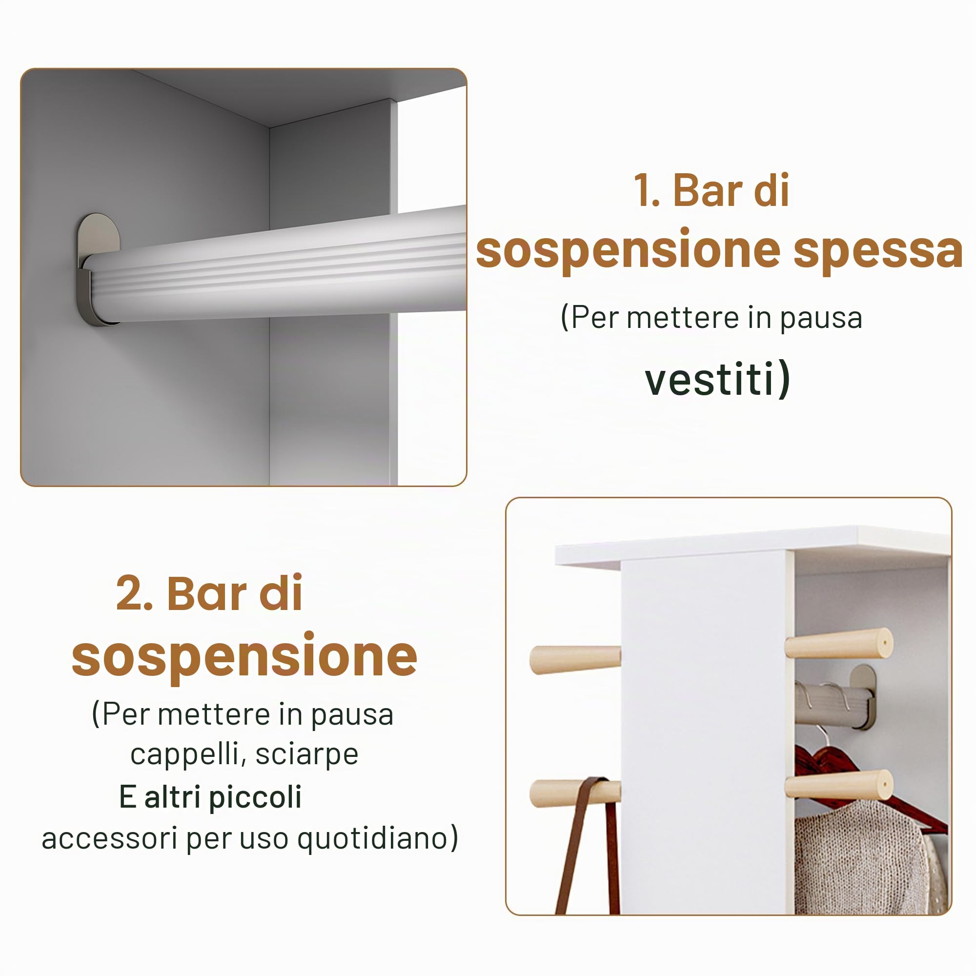 Specchio da pavimento, armadio con specchio 3 in 1 e guardaroba, con specchio girevole a 360, con 2 cassetti e 4 ganci, specchio per spogliatoio con vano portaoggetti (bianco)