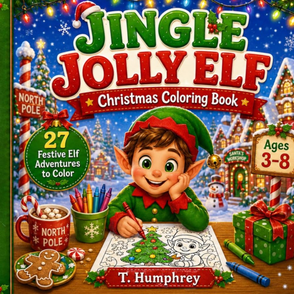 Jingle Jolly Elf: Coloring Book